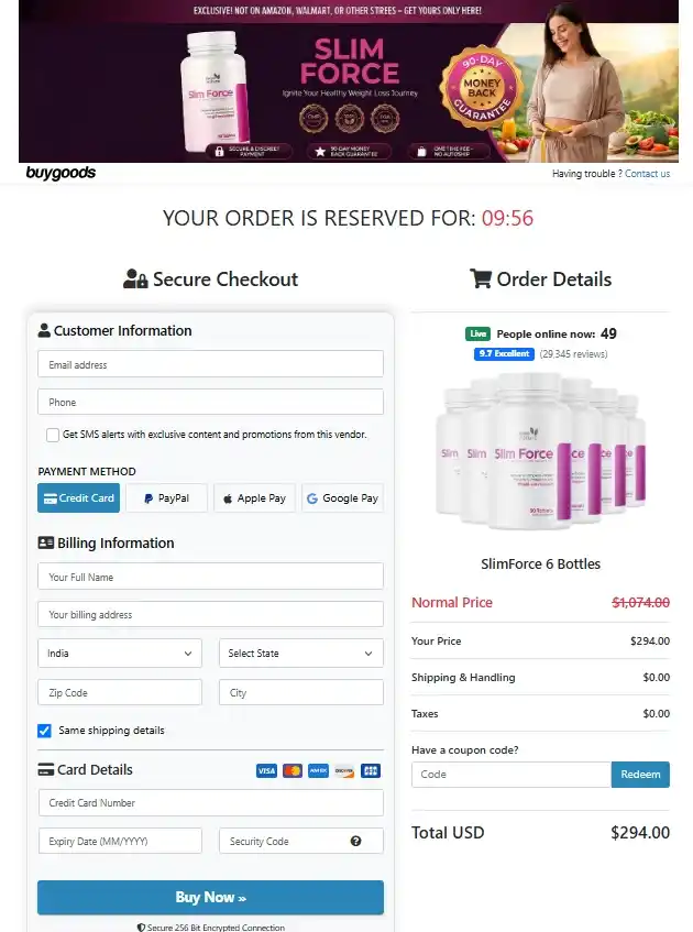 Slim Force Slim Force Order Page